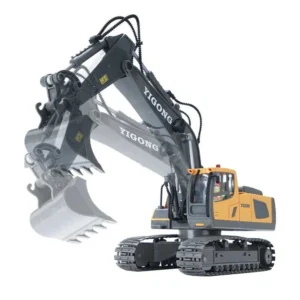 1044 RC Excavator 1:20 Scale | 9CH 2.4GHz Construction Truck with 40-Min Playtime, Lights & Music – Kids Engineering RC Vehicle