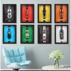 3D Luxury Car Frame – Premium Acrylic Wall Art (Assorted Colors) | Lamborghini Aventador SVJ 1:32 Scale Collectible Display