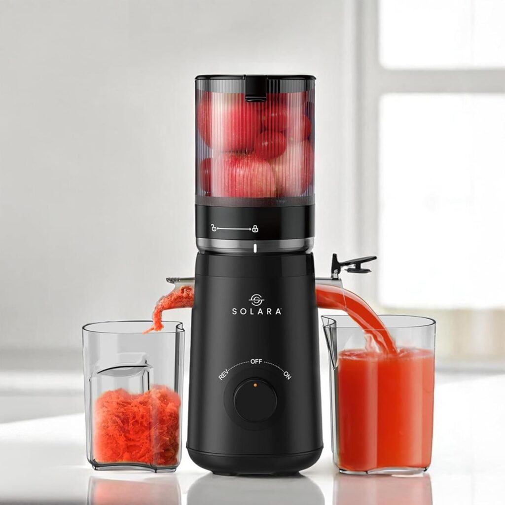 SOLARA Cold Press Juicer for Home With Automatic Fruit Cutting, Masticating Juicer Machine (10% More Juice), All-in-One Cold-Press Juicers, Slow Juicer for Fruits & Vegetables, Black
        <span class="amazon-style-sales-stat" style="display: block; font-family: -apple-system, BlinkMacSystemFont, 'Segoe UI', Roboto, Arial, sans-serif; font-size: 15px; color: #0f1111; margin-top: 6px; text-transform: none; letter-spacing: normal; text-align: left; line-height: normal;">
            <strong style="font-weight: 700;">474 people bought</strong> <span style="font-weight: 400;">in past month</span>
        </span>