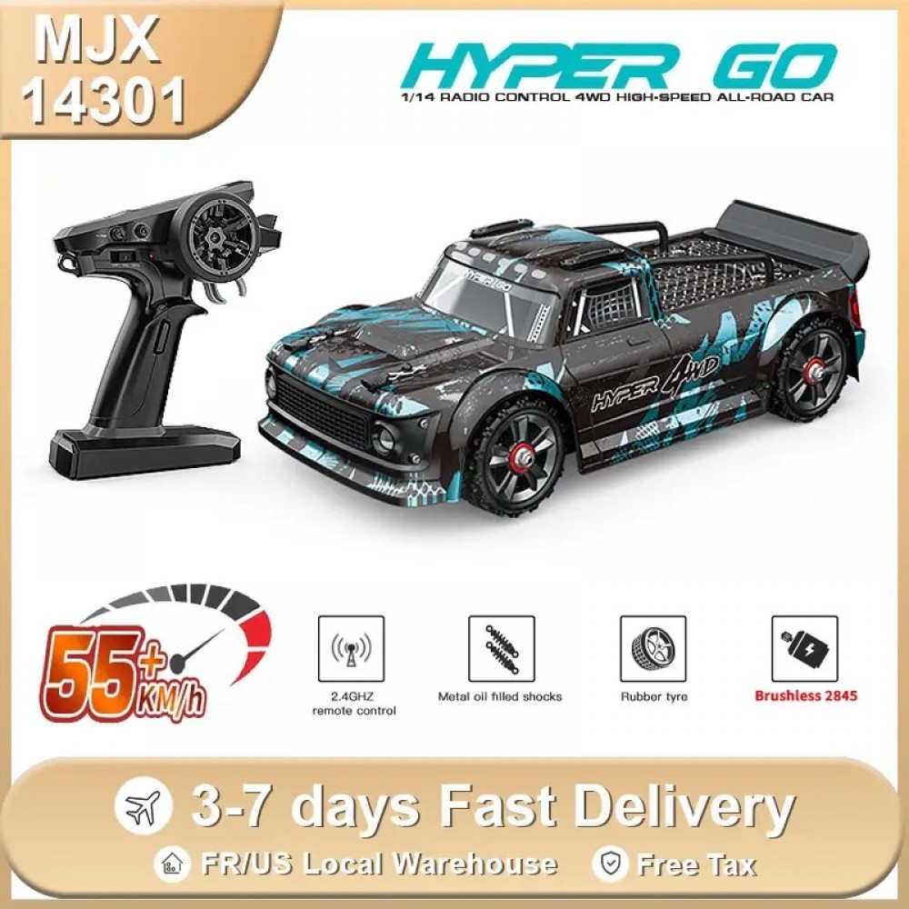 MJX Hyper Go 14301 Brushless RC Car, 1/14 2.4G 4WD Off-Road Racing Drift Remote Control Car, 55KM/H high Speed Electric Hobby Toy Truck
        <span class="amazon-style-sales-stat" style="display: block; font-family: -apple-system, BlinkMacSystemFont, 'Segoe UI', Roboto, Arial, sans-serif; font-size: 15px; color: #0f1111; margin-top: 6px; text-transform: none; letter-spacing: normal; text-align: left; line-height: normal;">
            <strong style="font-weight: 700;">833 people bought</strong> <span style="font-weight: 400;">in past month</span>
        </span>