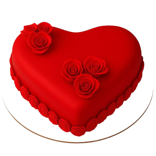 Sanjana Custom Red Rose Heart Cake
